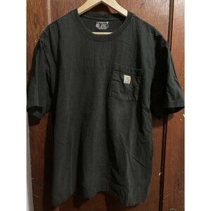 Vintage Carhartt Black Work Shirt Heavy Tee Large Loose Fit Shirt